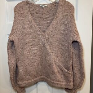 Madewell Beresford‎ Wrap-Front Pullover Sweater Size M